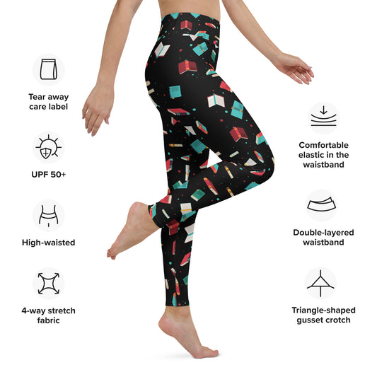Book Print Yoga Leggings